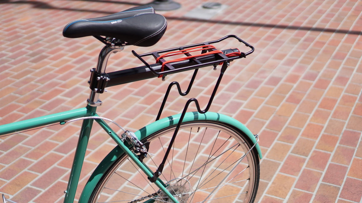 45 lbs Capacity Bicycle Rear Rack with Light and Bungee Cord - 18 Inches