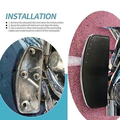 Motorcycle Front Pedal Floorboard Coating - Non-Slip Rubber Insert for Touring & Cruiser Bikes