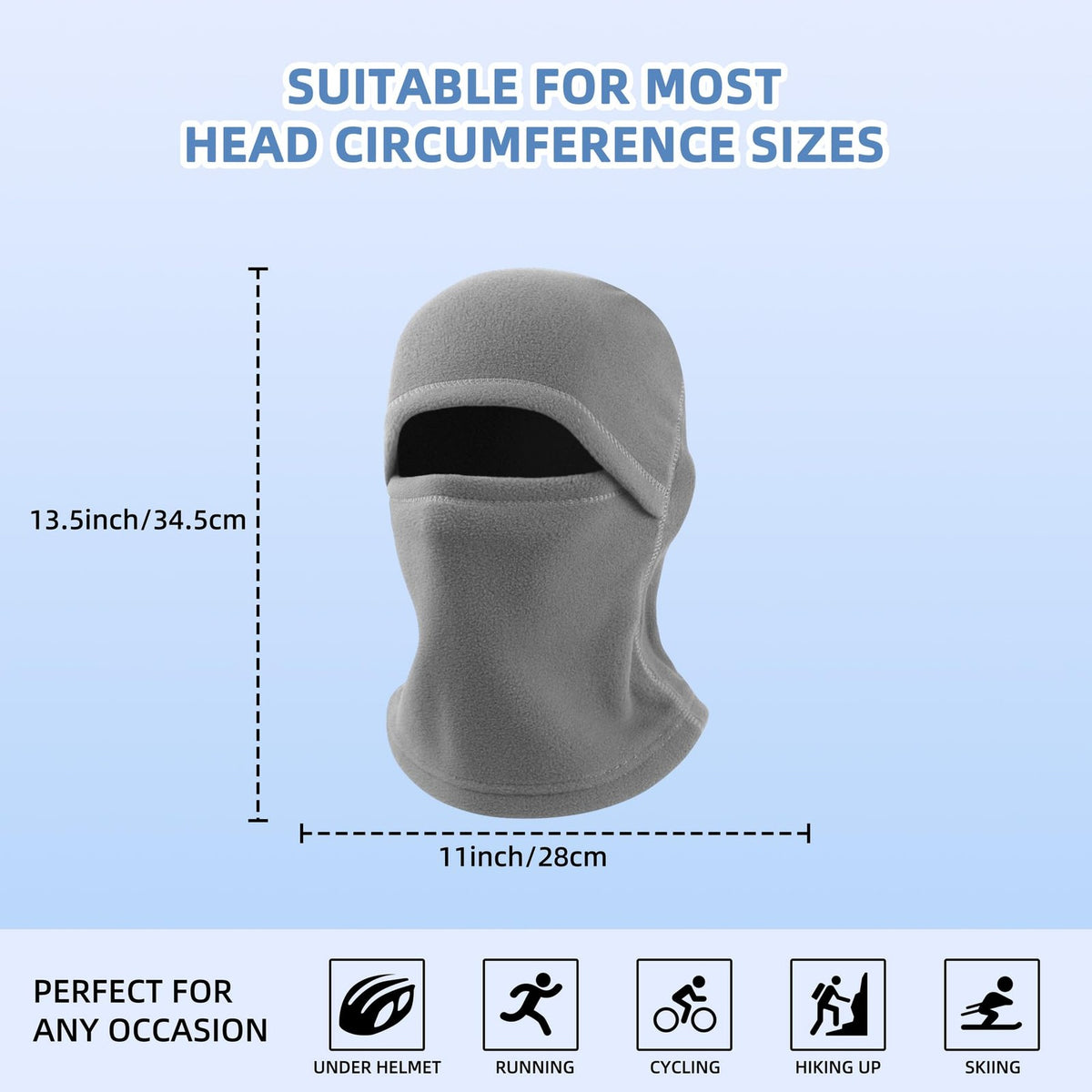 Winter Balaclava Ski Mask Full Face Windproof Fleece Neck Warmer - Unisex