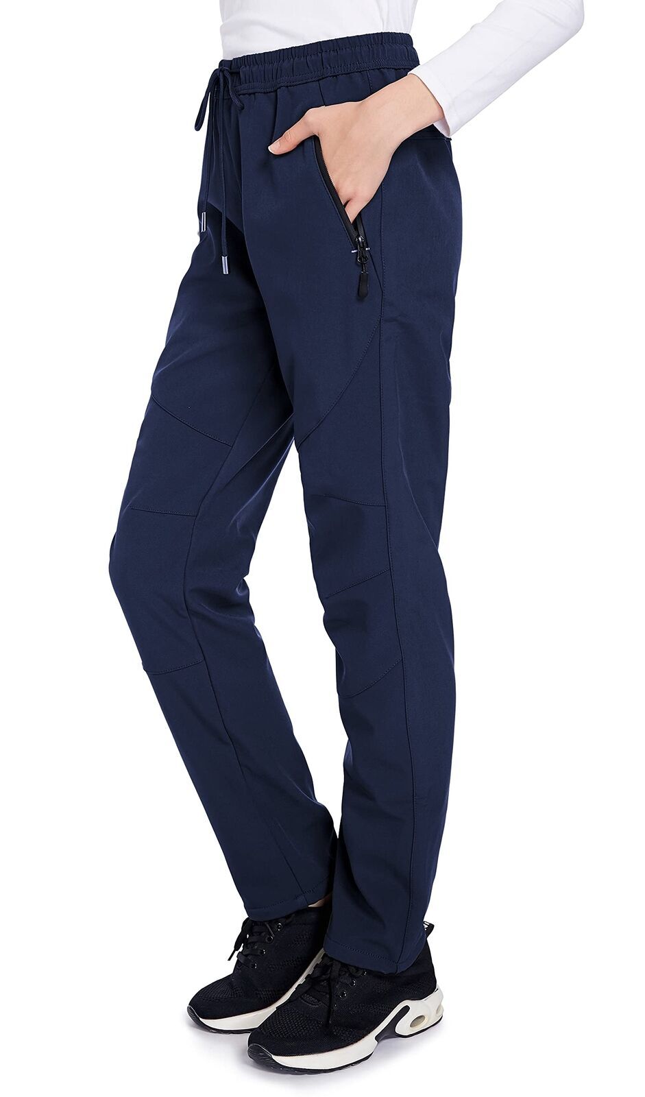 Women's Waterproof Snow Ski Pants with Fleece Lining - Windproof & Warm Outdoor Hiking Trousers