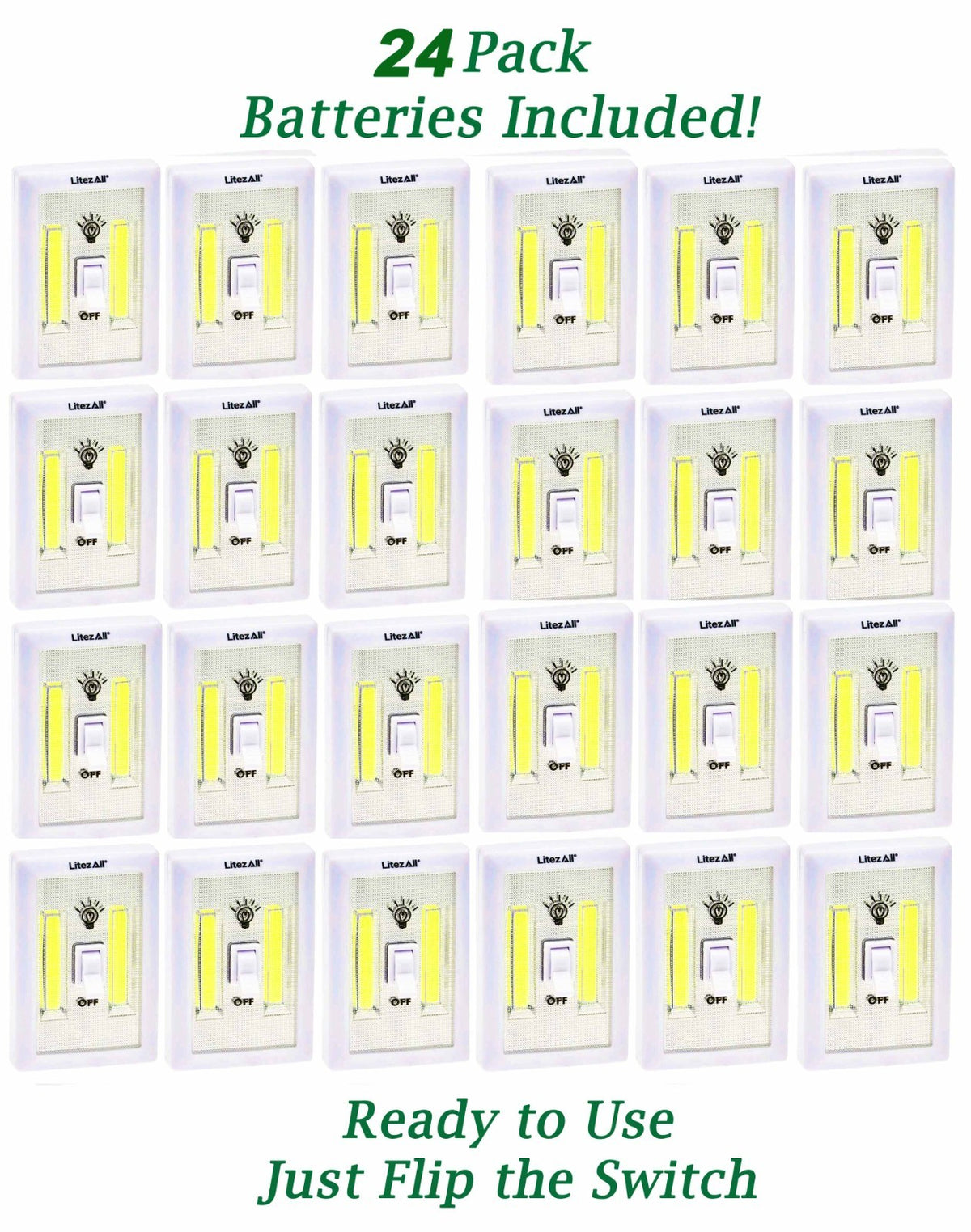 Cordless LED Night Light 200 Lumens Emergency Battery-Powered Lamp