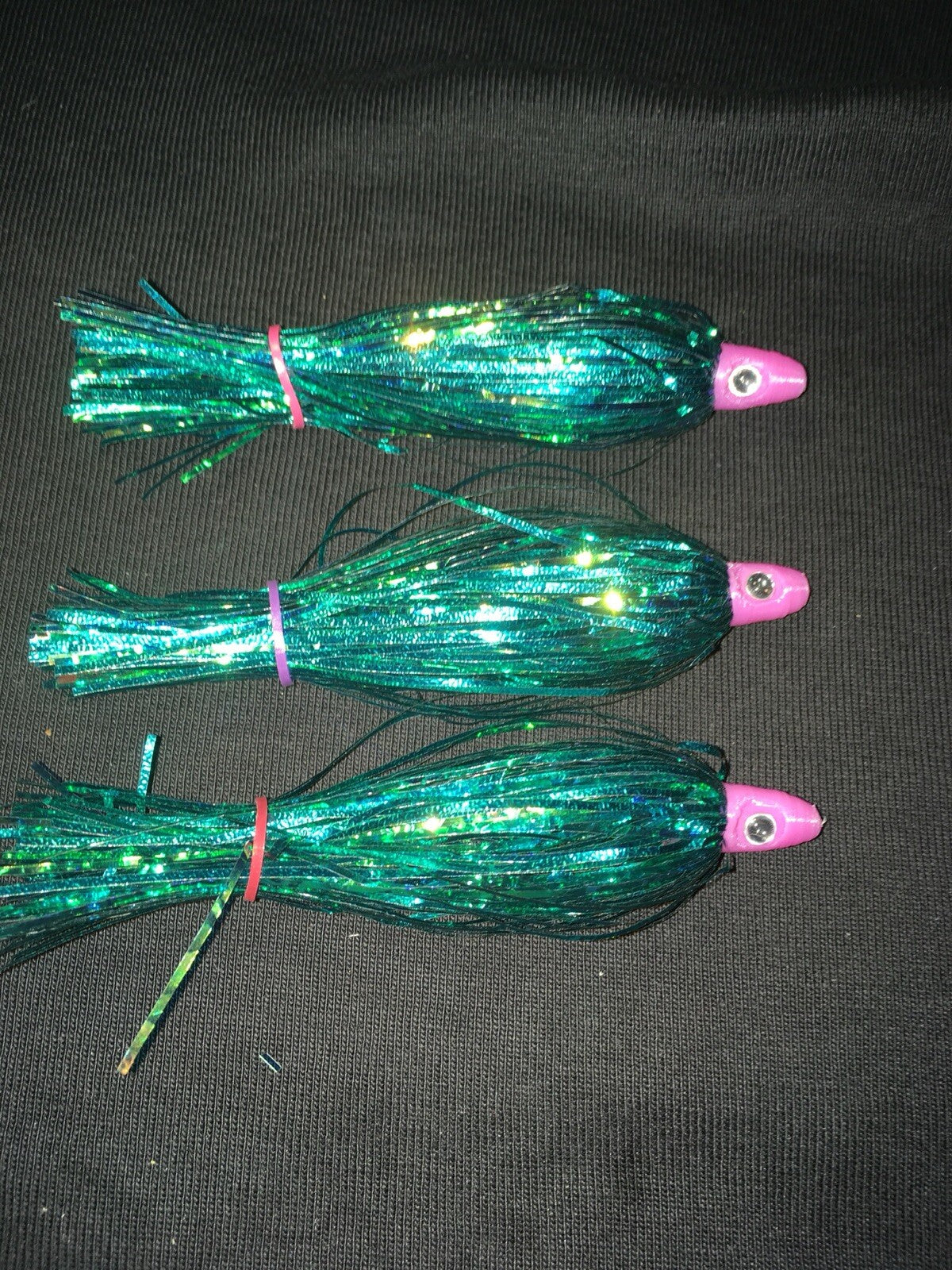 Salmon Trolling Flies Set of 5 - Green Dragon Series Unrigged Fishing Lures