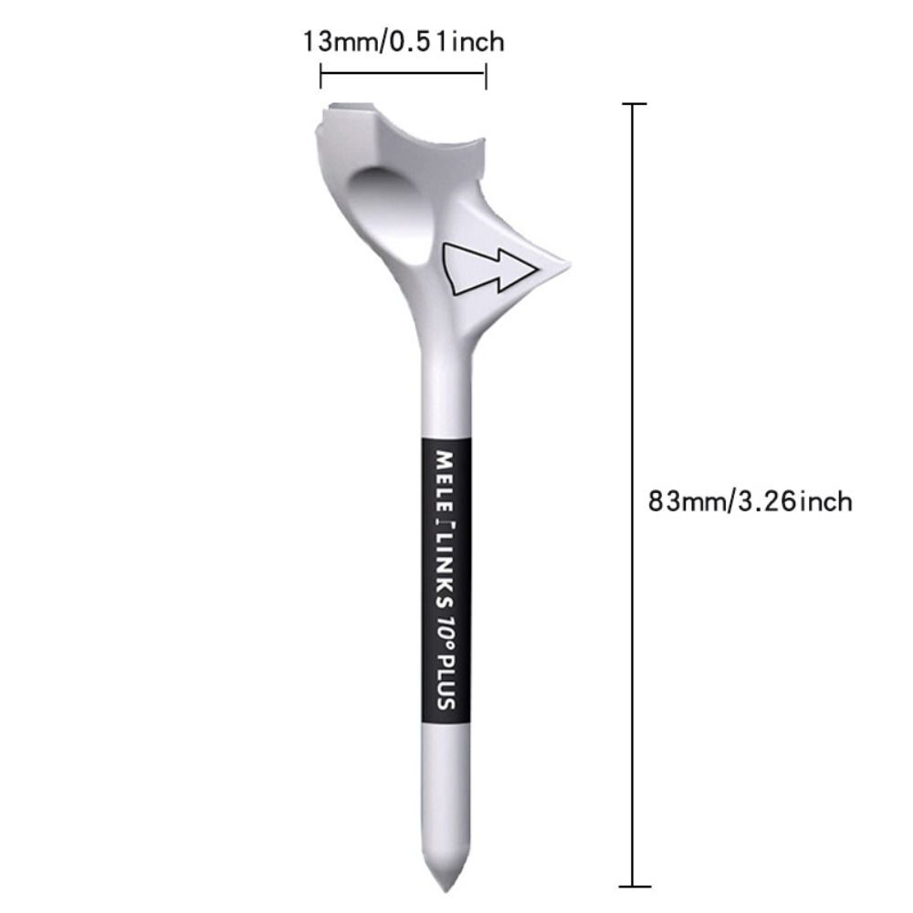 10-Pack Golf Tees 10° Oblique Diamond Shape Impact-Resistant Support Base