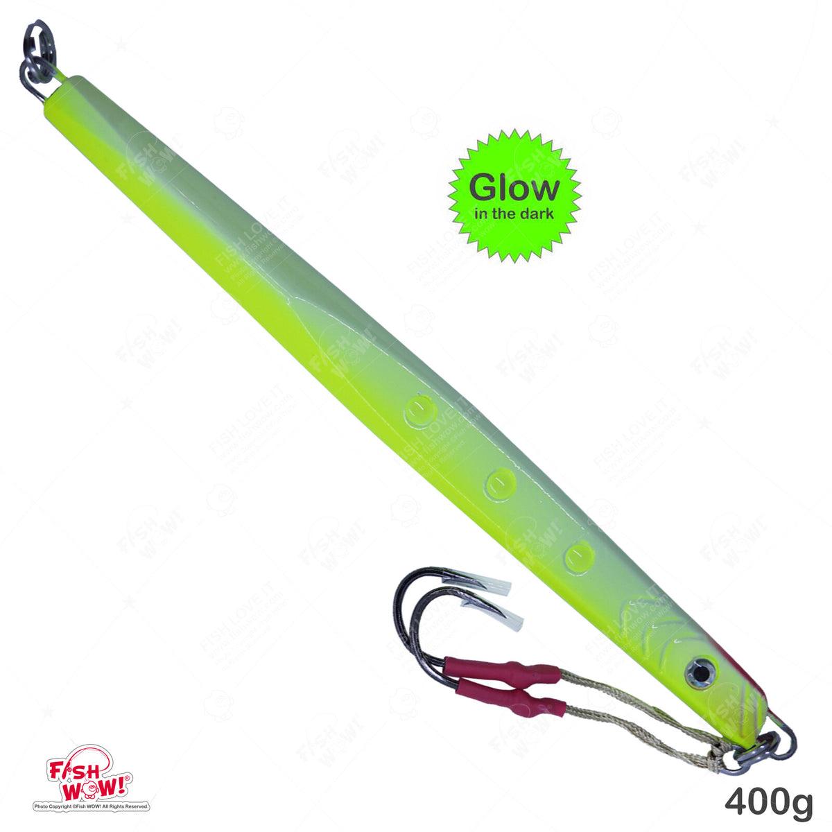 5pcs 400g Glow In The Dark Fishing Speed Jig Lures for Deep Water Trolling