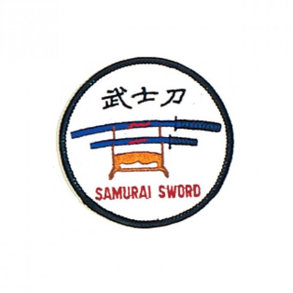Martial Arts Patch 3-Inch Samurai Sword Emblem Sew-On or Heat-Apply Badge