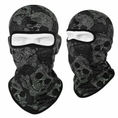 Unisex Skull Ski Mask Balaclava Ghost Bandana Full Face Mask for Outdoor Activities