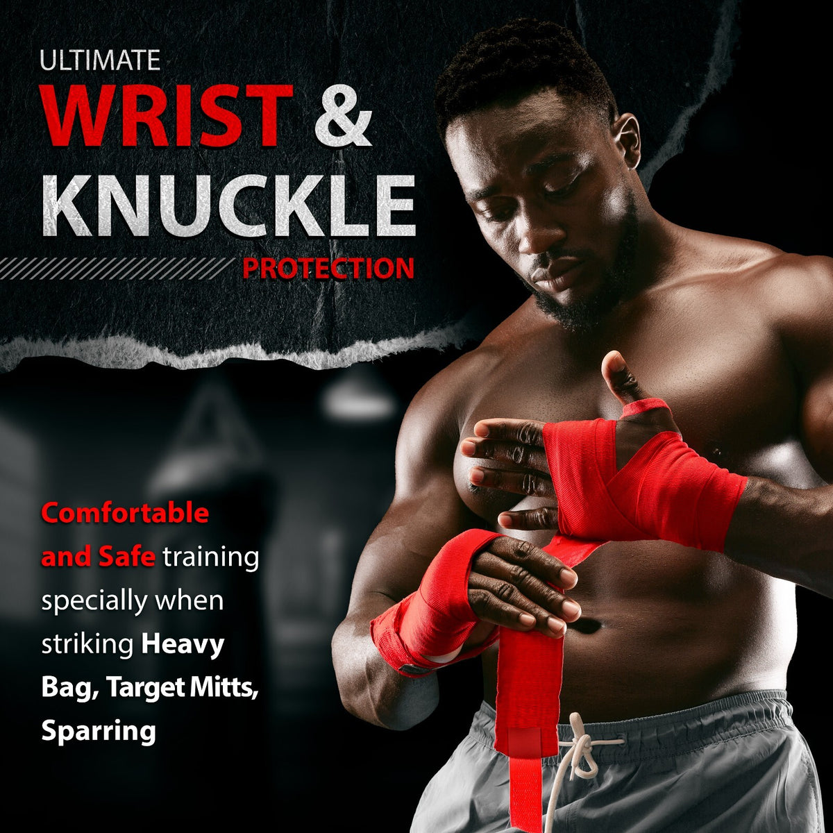 Boxing Hand Wraps MMA Wrist Support Bandages 177" for Training & Protection
