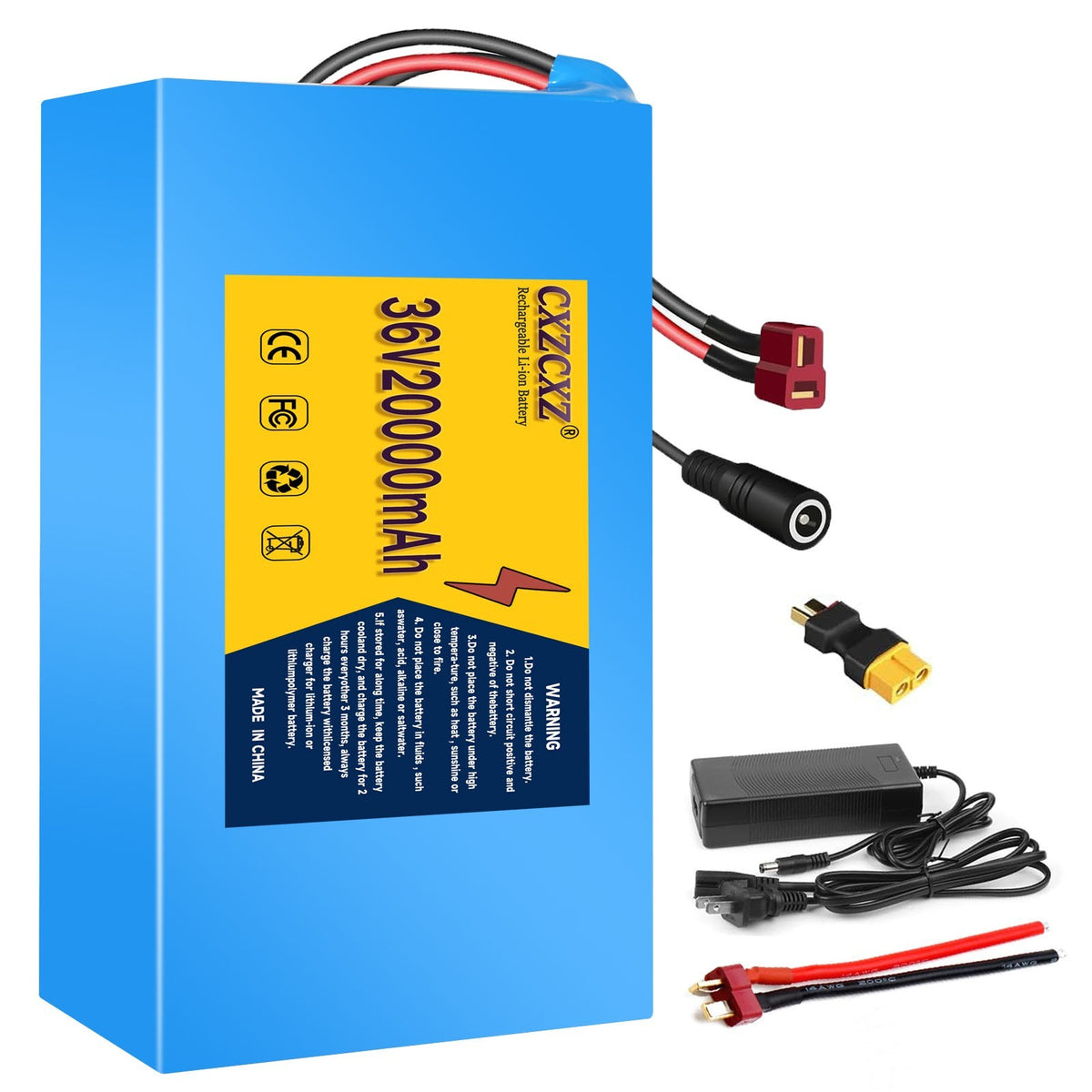 36V 20Ah Lithium LiFePO4 Ebike Battery Pack for 200W-800W Motors UL Certified
