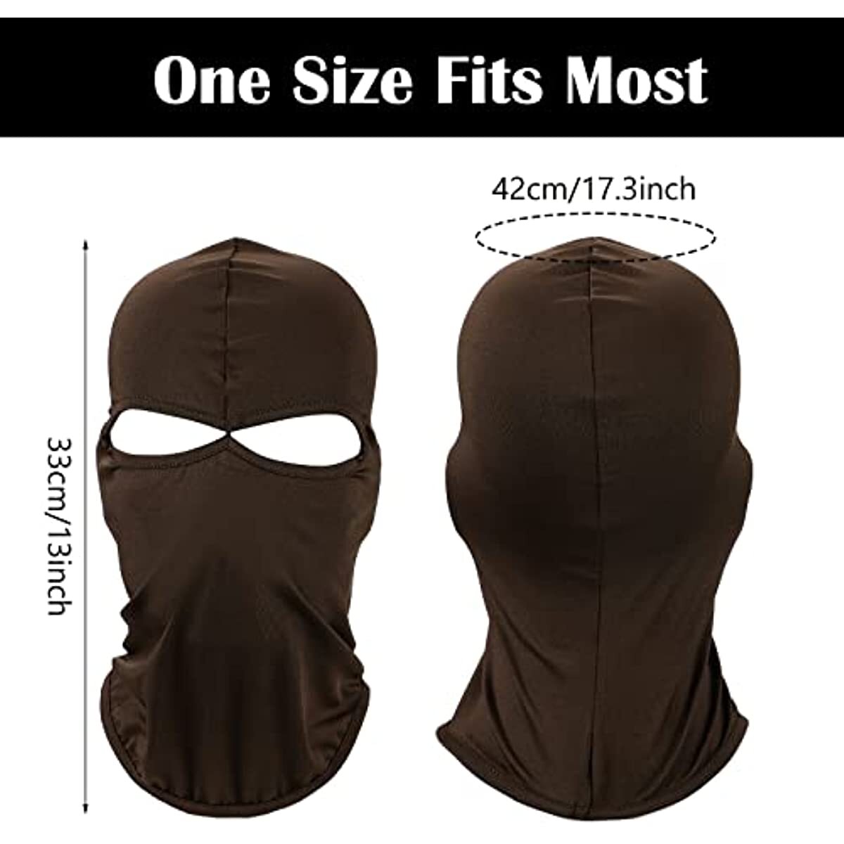 Unisex Full Face Mask with 2 Holes UV Sun Protection Ski Mask for Men Women