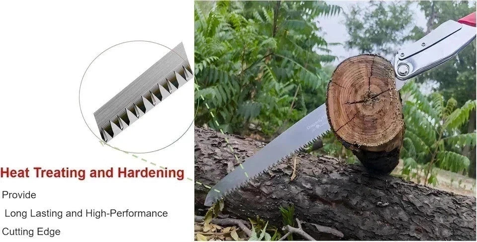 Large Folding Camping Saw - 14-Inch Blade for Hiking & Outdoor Tasks