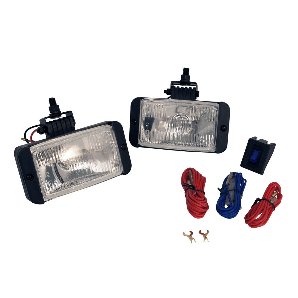 Universal 4.5x3x2.5 Inch 12V Halogen Golf Cart Headlight Kit | Includes 2 Lights