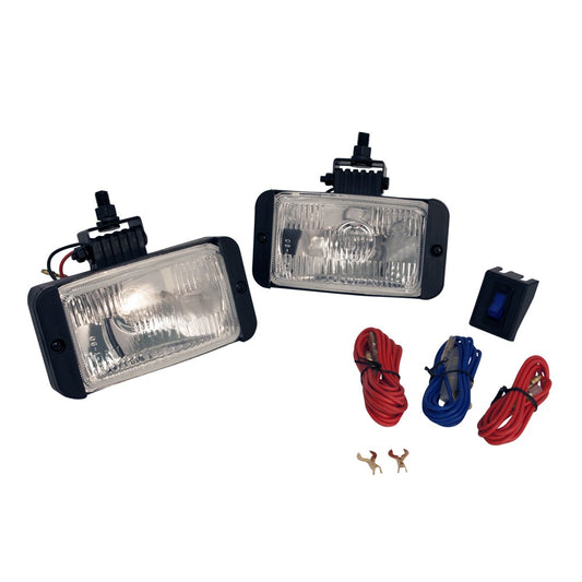 Universal 4.5x3x2.5 Inch 12V Halogen Golf Cart Headlight Kit | Includes 2 Lights