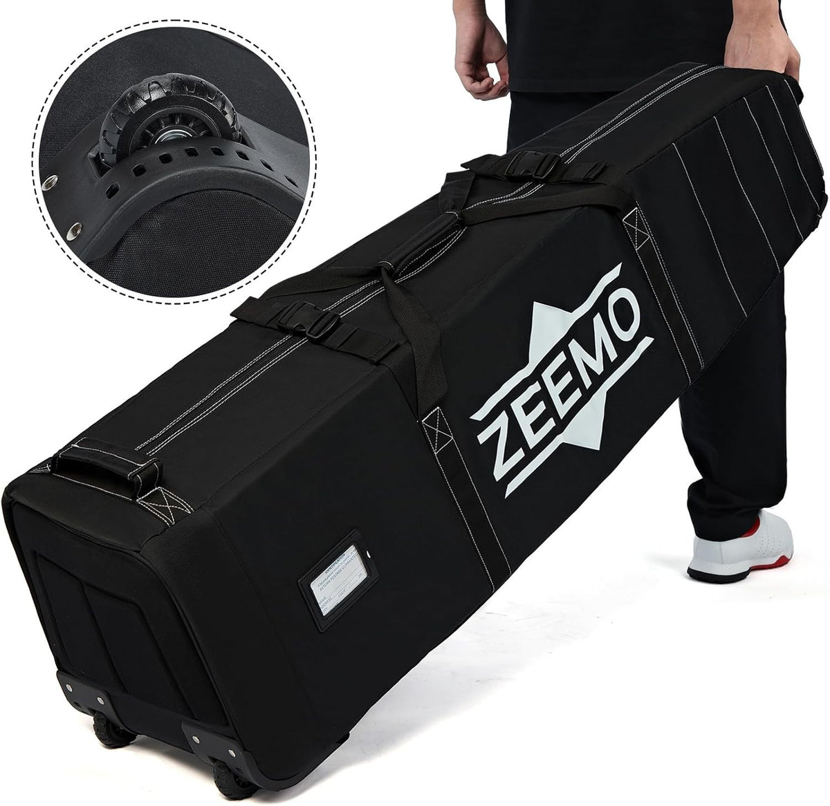 Golf Travel Bag with Wheels Waterproof Luggage Lock & Club Cover
