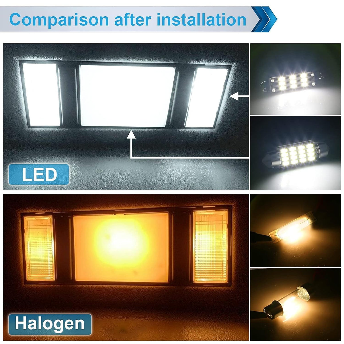 LED Map Dome Light Bulbs Kit for 1988-1998 Chevy Silverado Interior