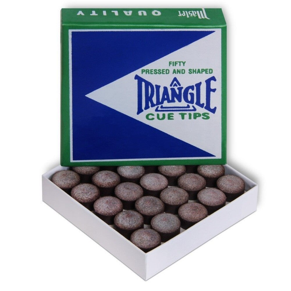 50 Pack Triangle Billiard Cue Tips - 1 Box, Tweeten Fibre Co. Hard Tip
