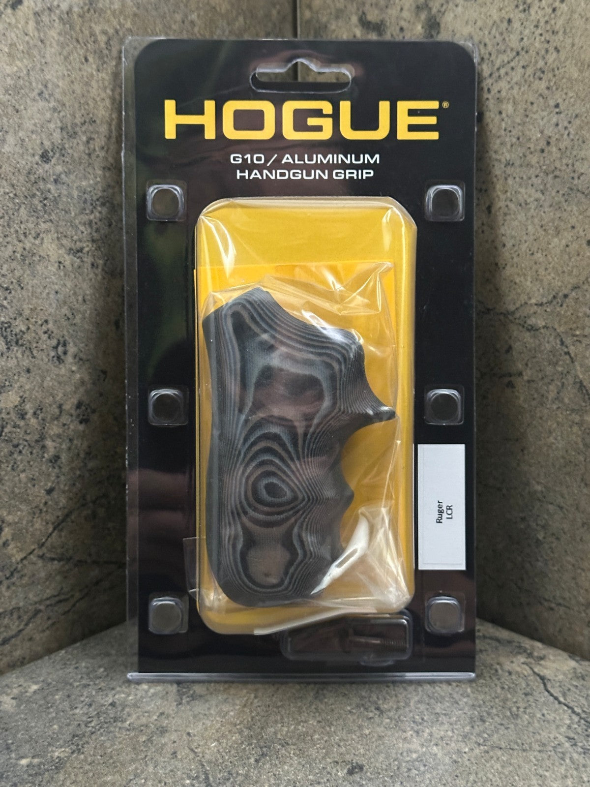 G10 G-Mascus Black-Grey Pistol Grip for Ruger LCR & LCRx Enclosed Hammer