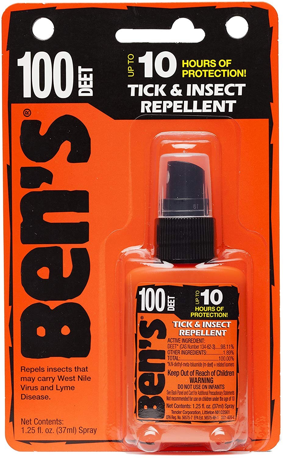Ben's 100 Deet Tick & Insect Repellent Spray - 3 Pack, 1.25 Oz Each