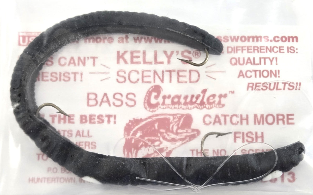 Pre-Rigged Bass Fishing Worms 12 Pack - Anise Scented Soft Plastic Lures
