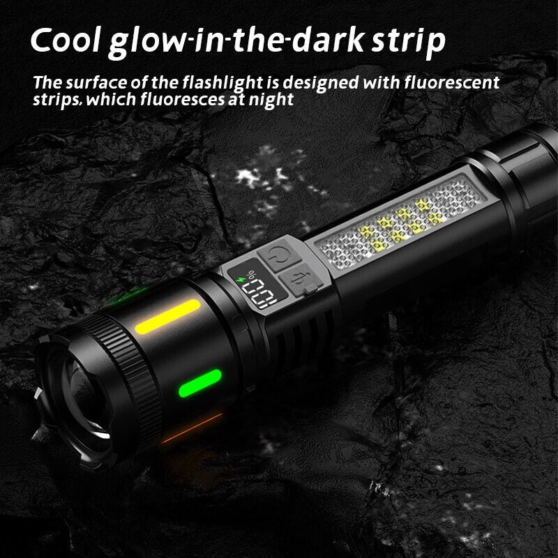 High-Lumen Rechargeable LED Tactical Flashlight 2 Pack - Waterproof & Multi-Mode
