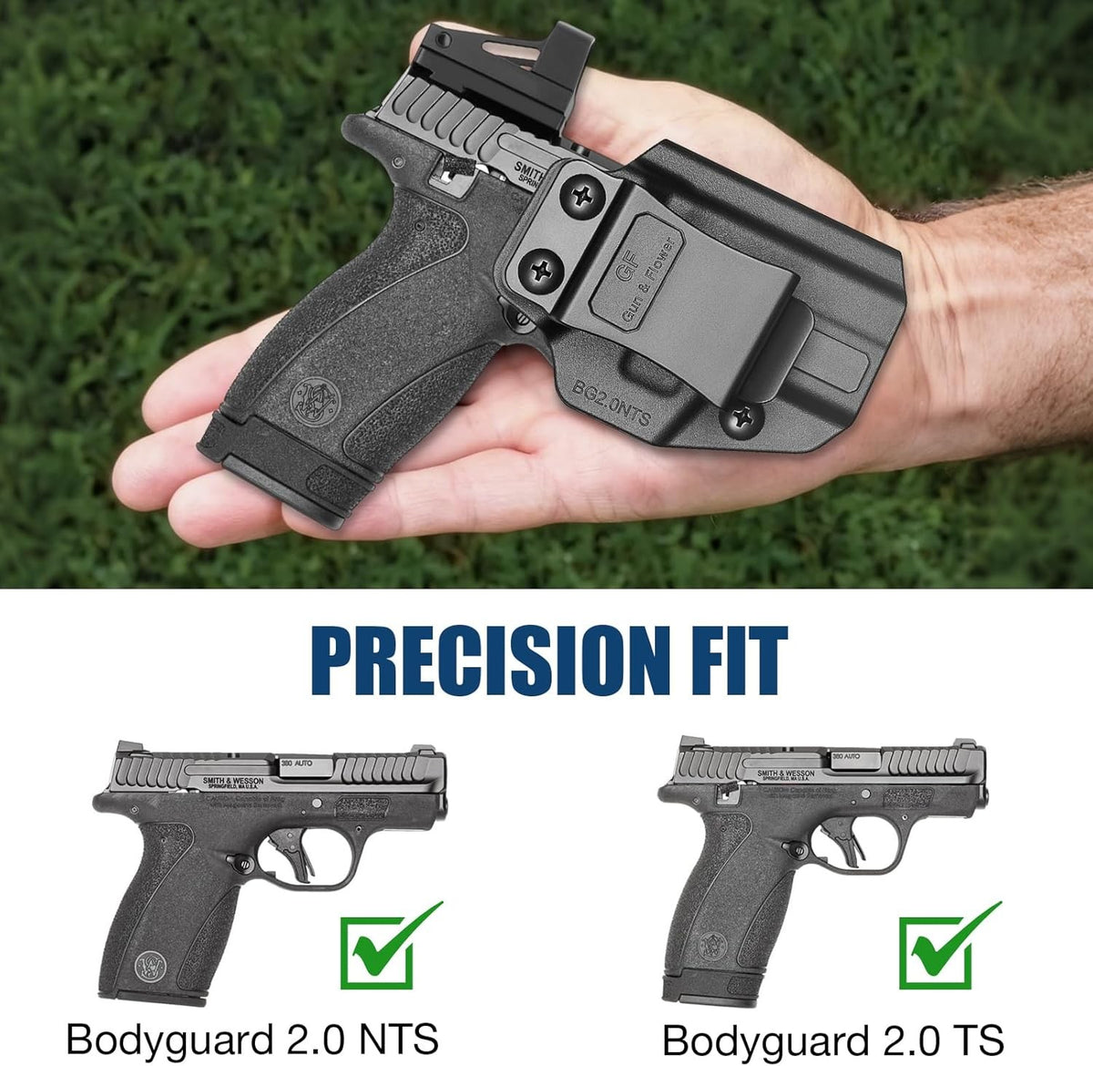 Concealed Carry IWB Holster for Smith & Wesson Bodyguard 2.0 - Right Hand