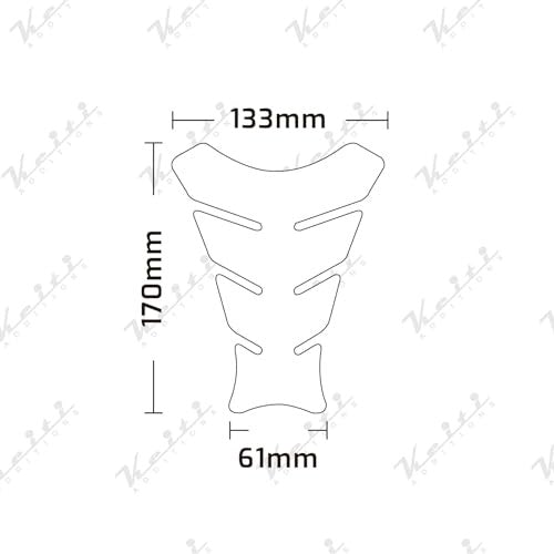 Motorcycle Tank Pad Small SM1230 Yellow Universal Fit Water-Resistant Vinyl