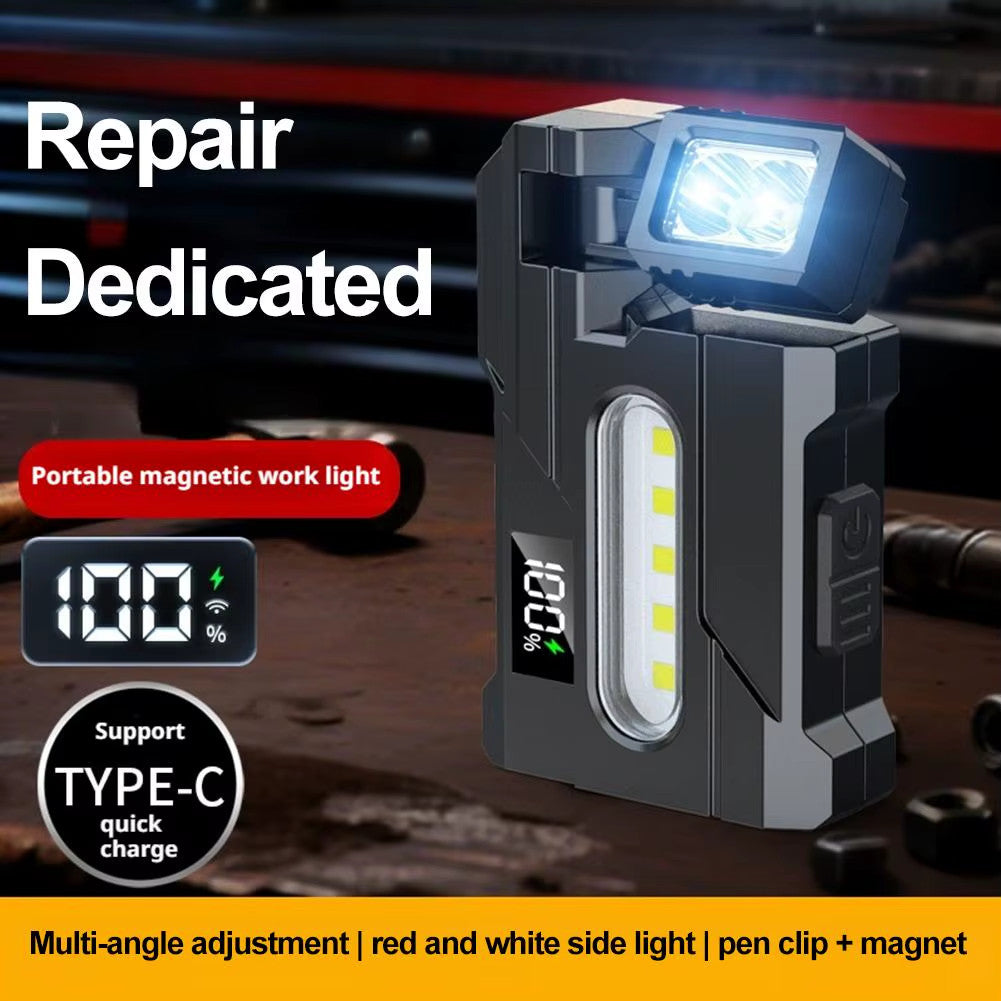 Rechargeable LED EDC Flashlight with Red/Blue Warning Light 1200 Lumens