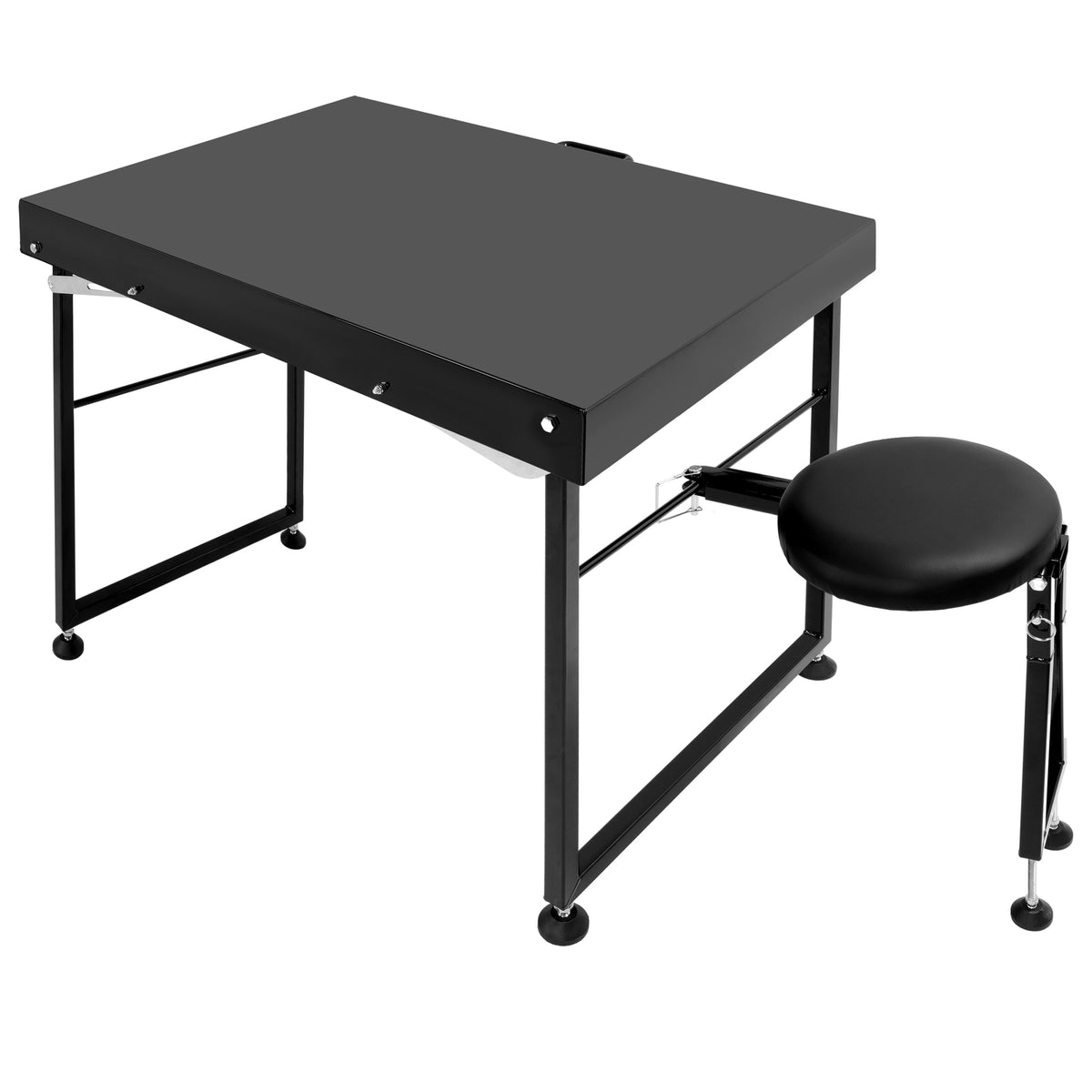 Portable Adjustable Shooting Table with Padded Seat for Outdoor Hunting
