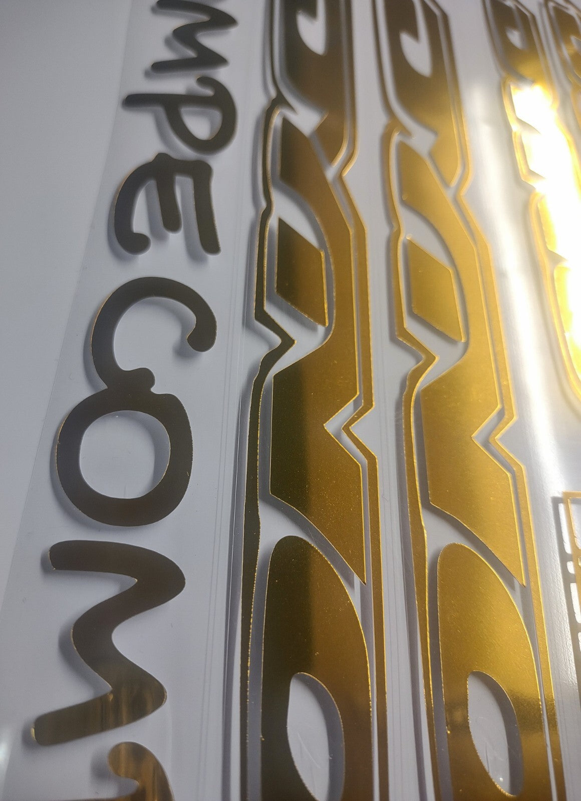 20-Inch BMX Decal Set Gold Chrome Vinyl Stickers for Freestyle & Race Bikes