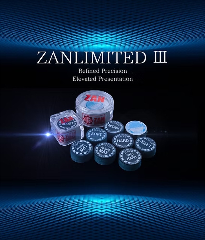 ZAN III Medium Pool Cue Tip – 8-Layer Leather, 14 mm