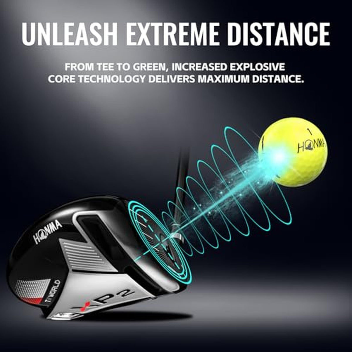 Honma D1 Distance Golf Balls - 12 Bright Yellow, Low Spin, High Speed Core