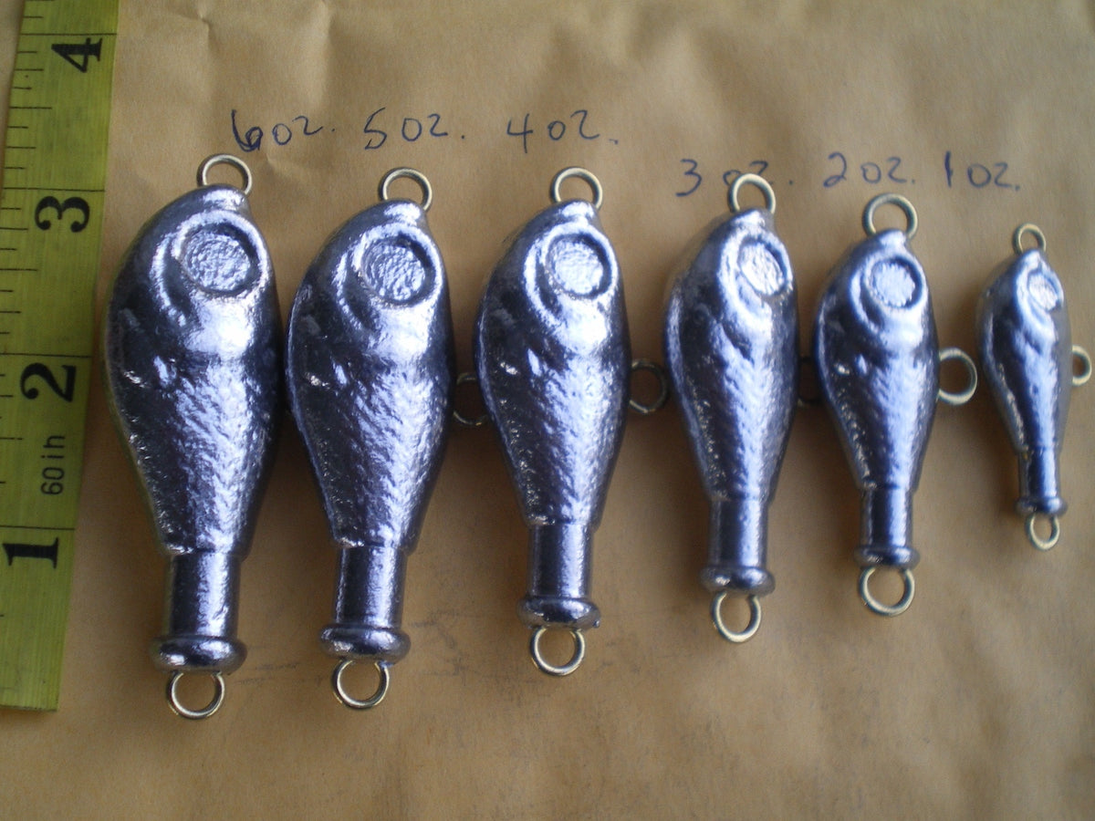 Unbranded 5 Pcs Fish Head Jig Lures 3 Oz Unpainted Fishing Tackle