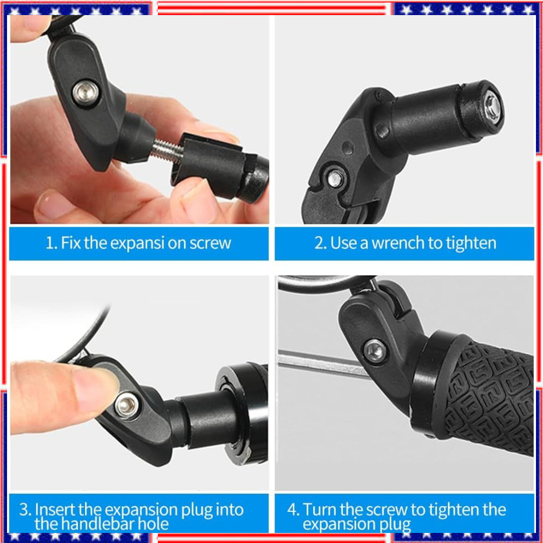 Adjustable Bicycle Rearview Mirror Set - Handlebar Bike Mirrors 2 Pack