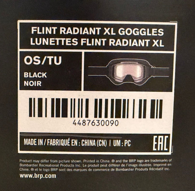 Radiant UV Ski Goggles with Anti-Reflective Yellow Lenses - Black Frame