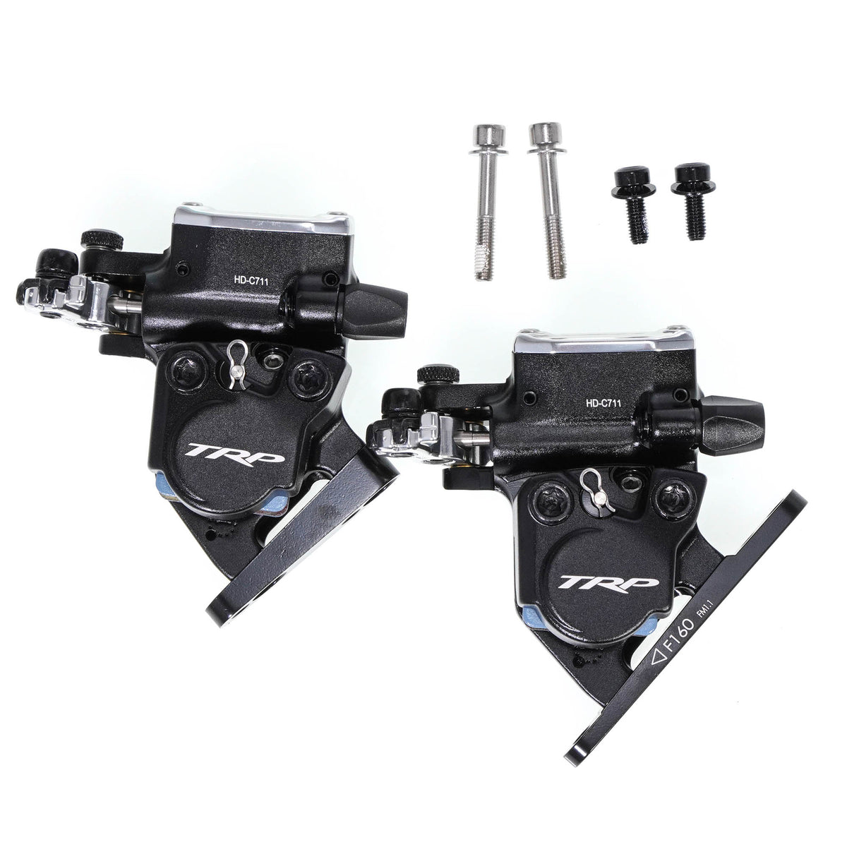 Hydraulic Flat Mount Disc Brake Caliper for Road Bikes - Front, Rear & Pair