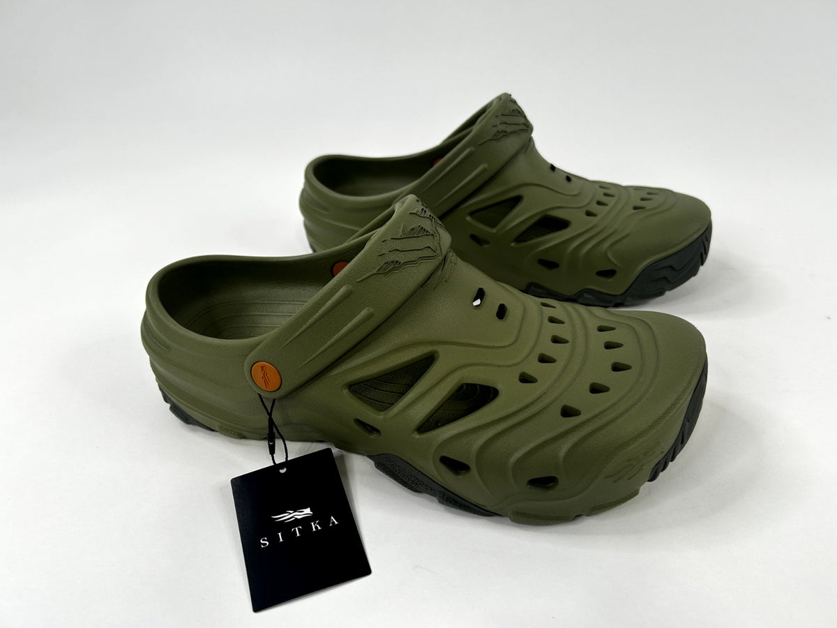 Hunting Shoes Clogs Men’s Pine Green Slip-On Rubber Footwear