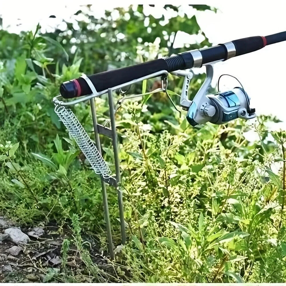 Adjustable Fishing Rod Holder Stand for Bank Fishing, Durable Metal