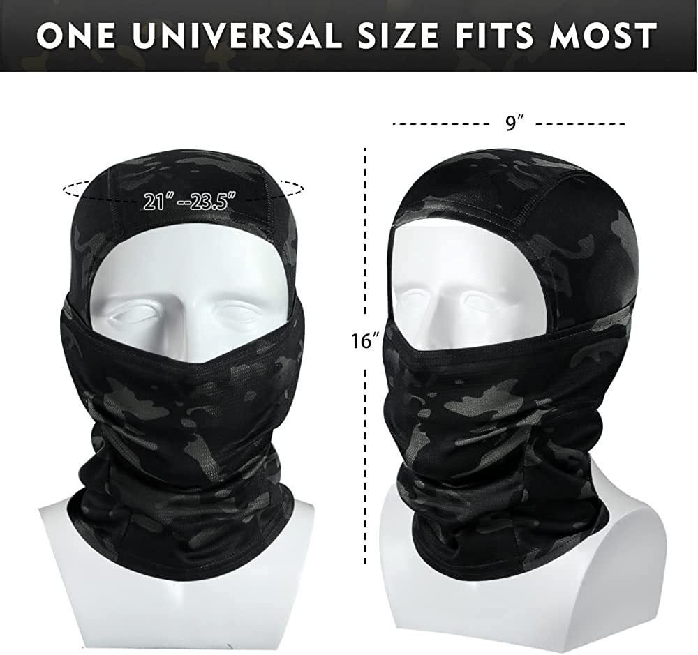 Military Camo Balaclava Mask Unisex Tactical Headwear for Outdoor Activities
