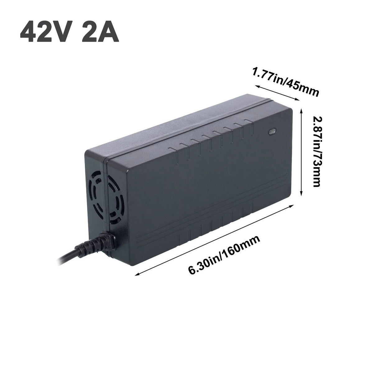 42V 2A Electric Bicycle Charger UL Certified for Lithium Battery