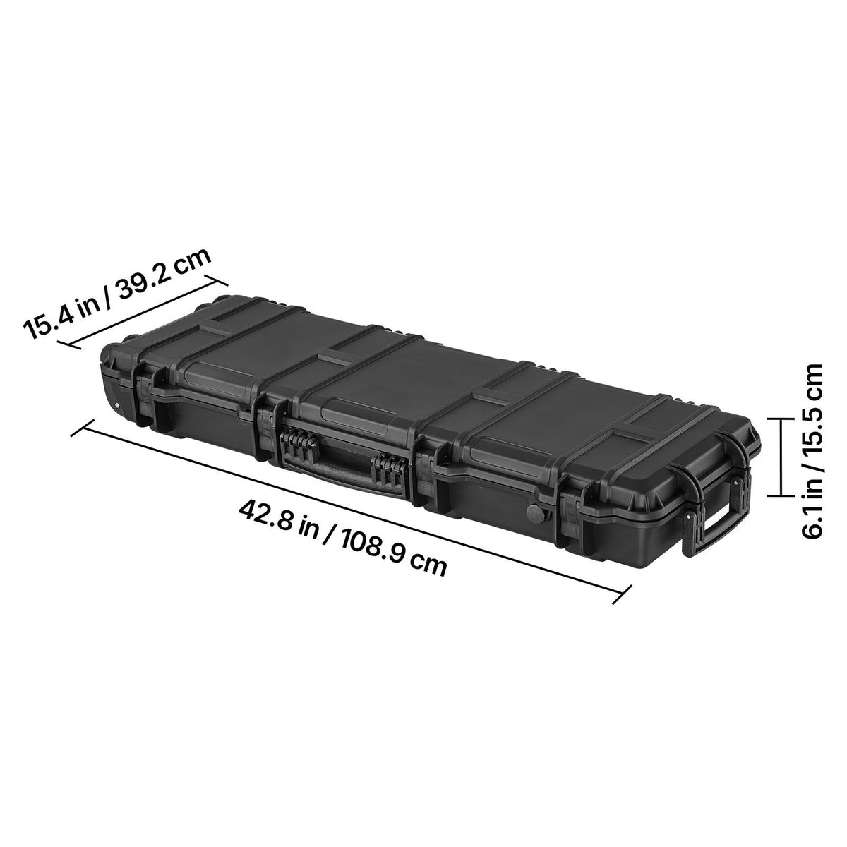 Waterproof Rifle Case with Custom Foam Storage - IP67 Black