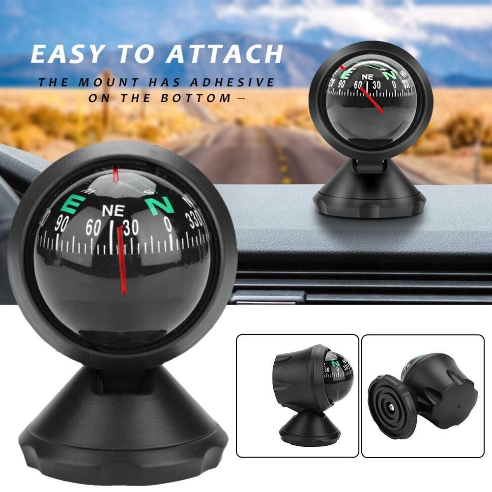 Waterproof Car Navigation Ball Compass 360° Rotation Night Vision Travel Tool