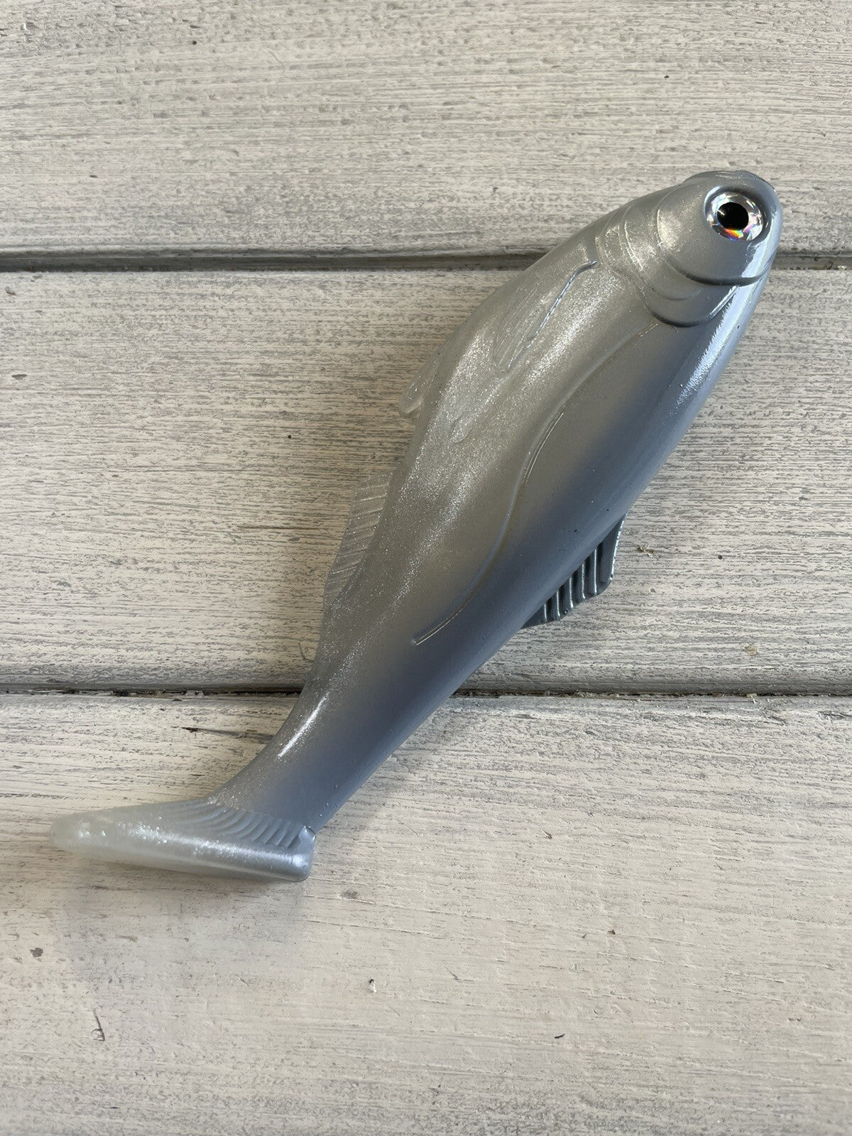 5-Inch Weedless Shad Soft Plastic Swimbait - Ghost Shad Color, Lot of 1