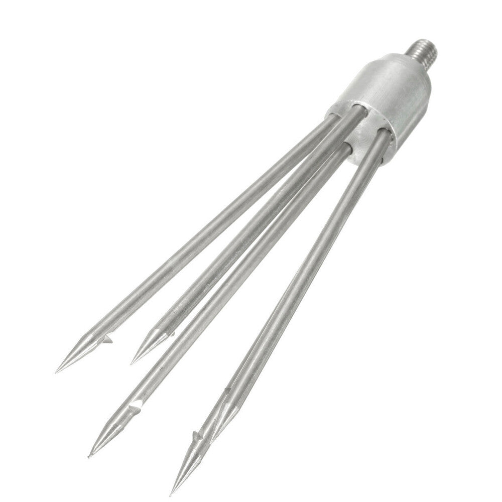 Stainless Steel 5-Prong Fish and Frog Spear Harpoon with 8mm Thread - 16cm Length