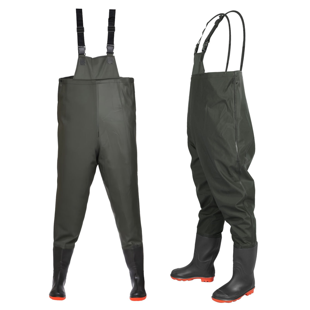 Waterproof Fishing Waders with Boots Men & Women 2-Ply Nylon PVC Chest Gear