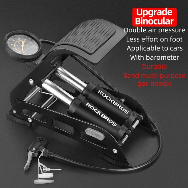 Portable Bike Floor Pump 160PSI Inflator for Bicycles, Motors, Cars