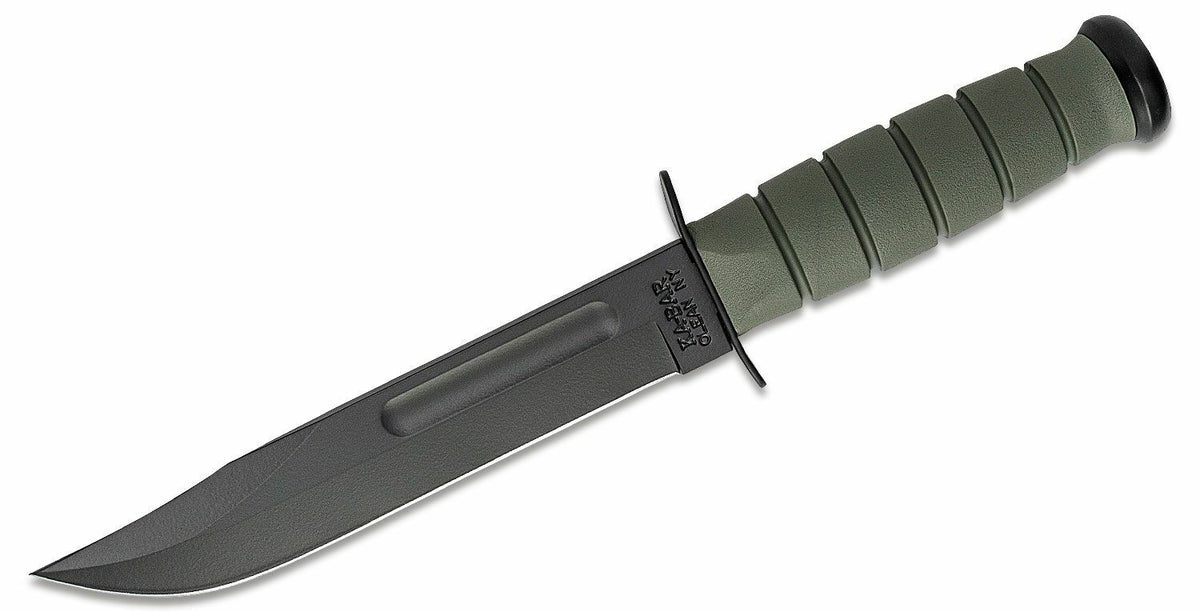 KA-BAR Foliage Green Fixed Blade Combat Knife with Sheath 7 Inch Blade
