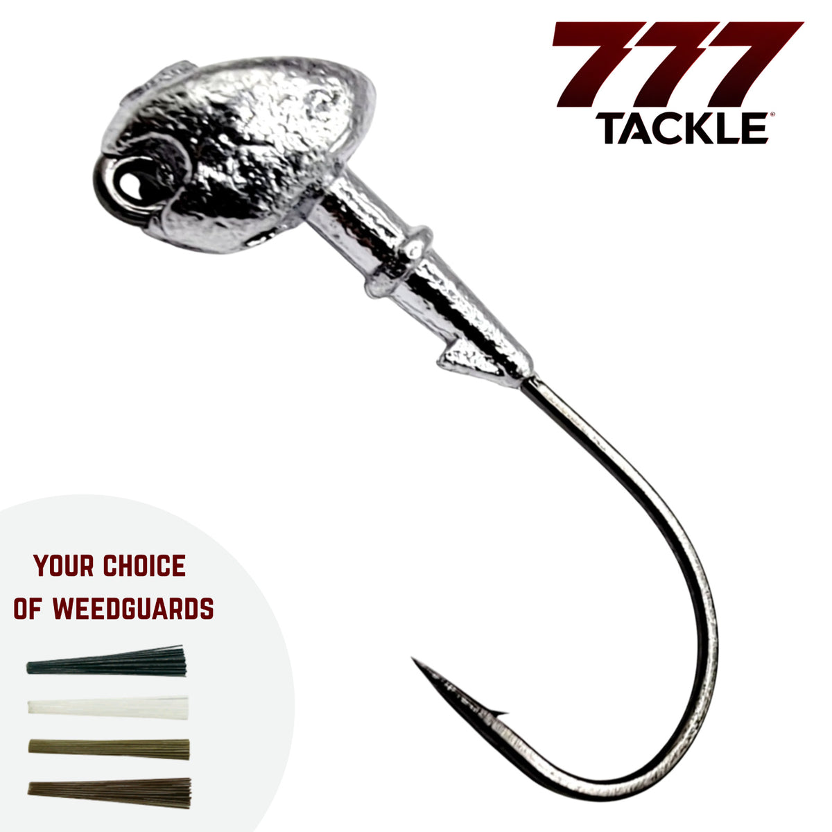 Unpainted Bass Fishing Jig Heads with Heavy Hooks - 50 or 100 Pack