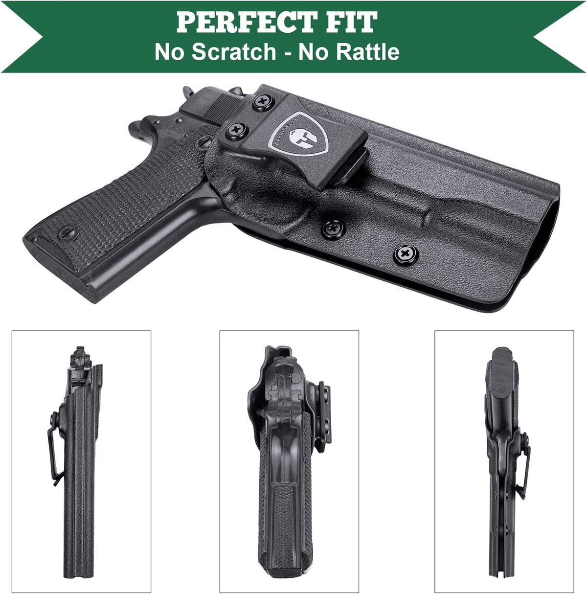 IWB Kydex Holster for 1911 No Rail 5'' Handguns - Concealed Carry
