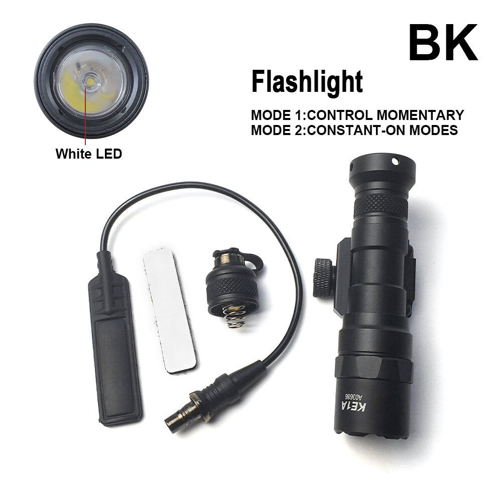 Tactical LED Weapon Flashlight with Remote Switch for Rifles — 500 Lumens