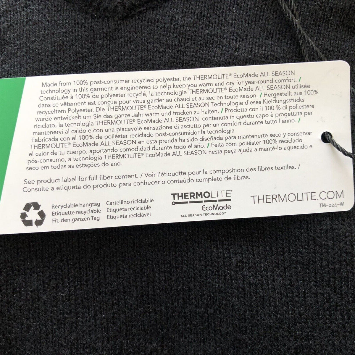 Men's V-Neck Sweater with Thermolite Technology - All-Season Black Knit Pullover