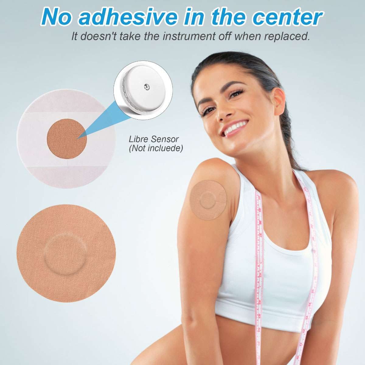 Waterproof Breathable Adhesive Patches for Freestyle Libre Sensors - 5-20 Pack